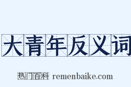 大青年反义词是什么意思的图片